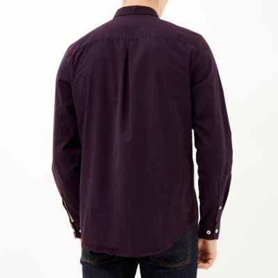 Dark purple twill shirt